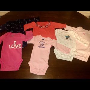 Newborn Onesies, Lot of 6